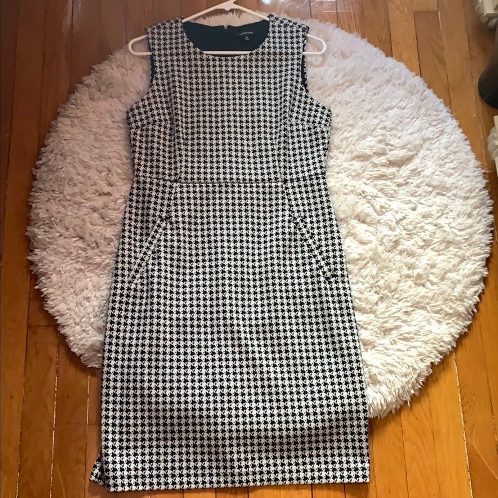 Lands end ponte houndstooth dress 👗